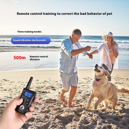 SilentTrainer Remote Dog Collar - USB Rechargeable | 500M Range | Sound + Vibration Control