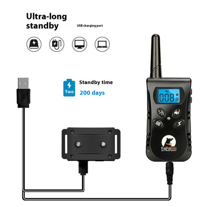 SilentTrainer Remote Dog Collar - USB Rechargeable | 500M Range | Sound + Vibration Control