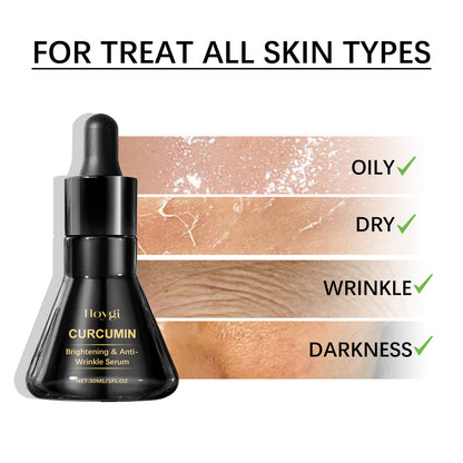 Hoygi Brightening & Anti Wrinkle Serum, Anti-Aging Reduce Dark Spots Dark Yellow Wrinkles Smooth Skin Hydration Firm