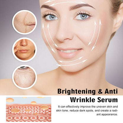 Hoygi Brightening & Anti Wrinkle Serum, Anti-Aging Reduce Dark Spots Dark Yellow Wrinkles Smooth Skin Hydration Firm