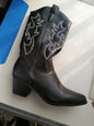 High Heel White Western Cowboy Knight Boots