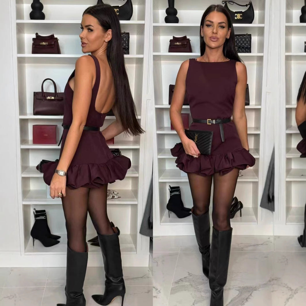 Women's European And American Style Fashion Sleeveless Dress