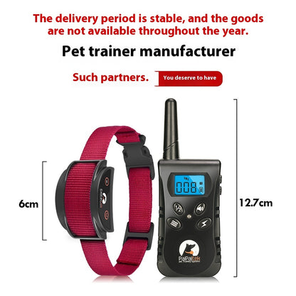 SilentTrainer Remote Dog Collar - USB Rechargeable | 500M Range | Sound + Vibration Control